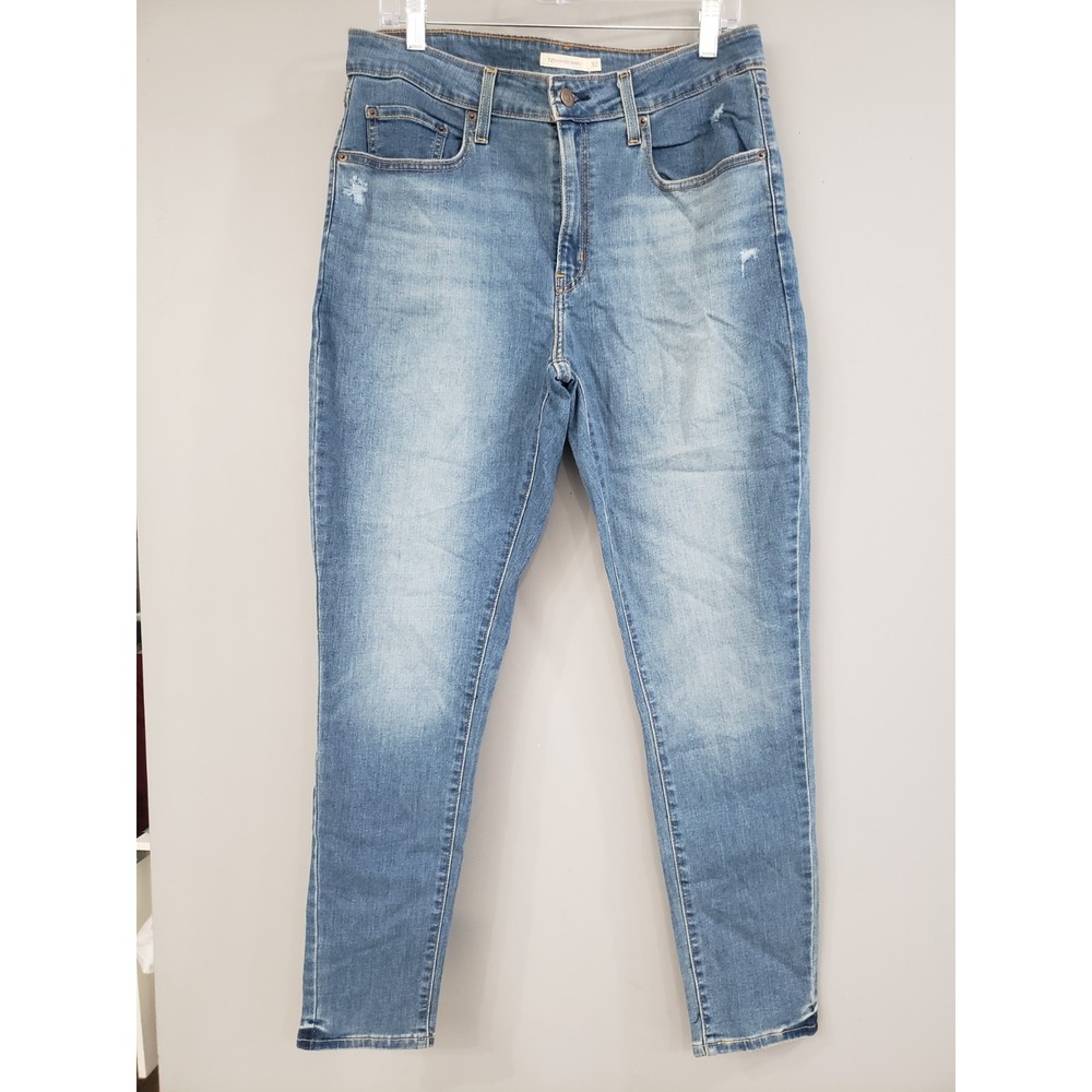 Levis Womens 721 High Rise Skinny Jeans Blue 32x30